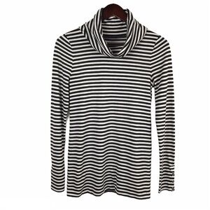 Loft Women’s Cowl Neck Striped Pull Over Top Size XS